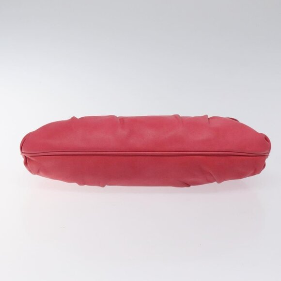 Salvatore Ferragamo Gancini Shoulder Bag Leather Pink Silver Auth - Picture 10 of 16